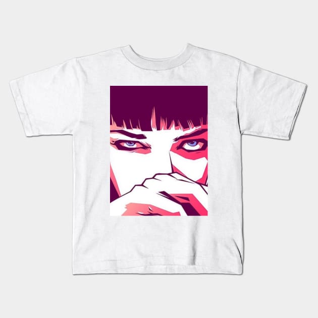 Mia Wallace Kids T-Shirt by tshirtart